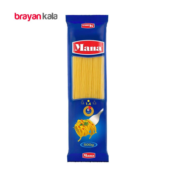 عکس اصلی اسپاگتی مانا قطر 1.4 مقدار 500 گرم